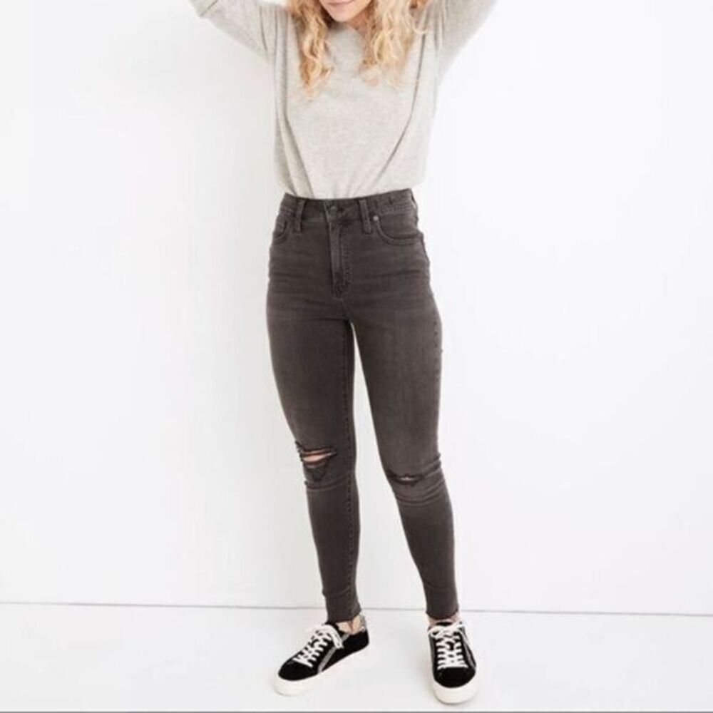 Madewell Curvy High-Rise Skinny Jeans in Black Sea size 27